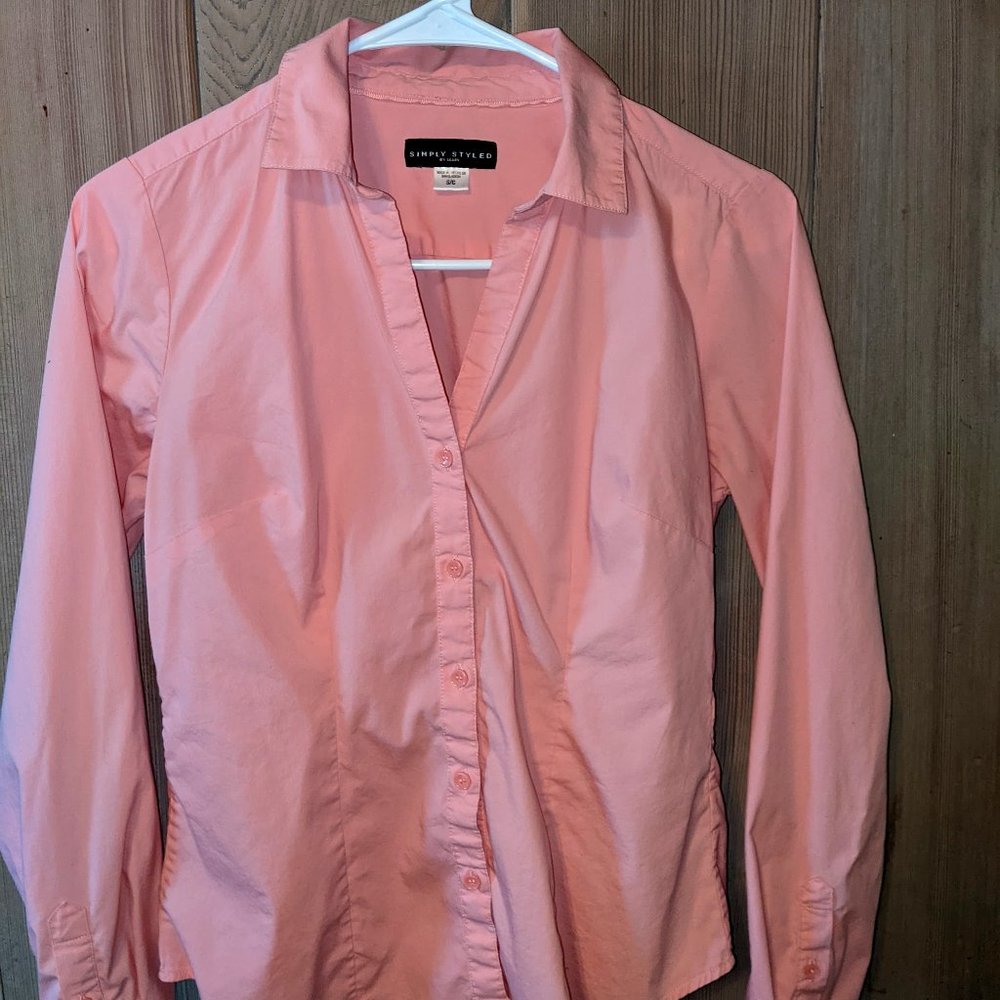 Pink Button Front Shirt